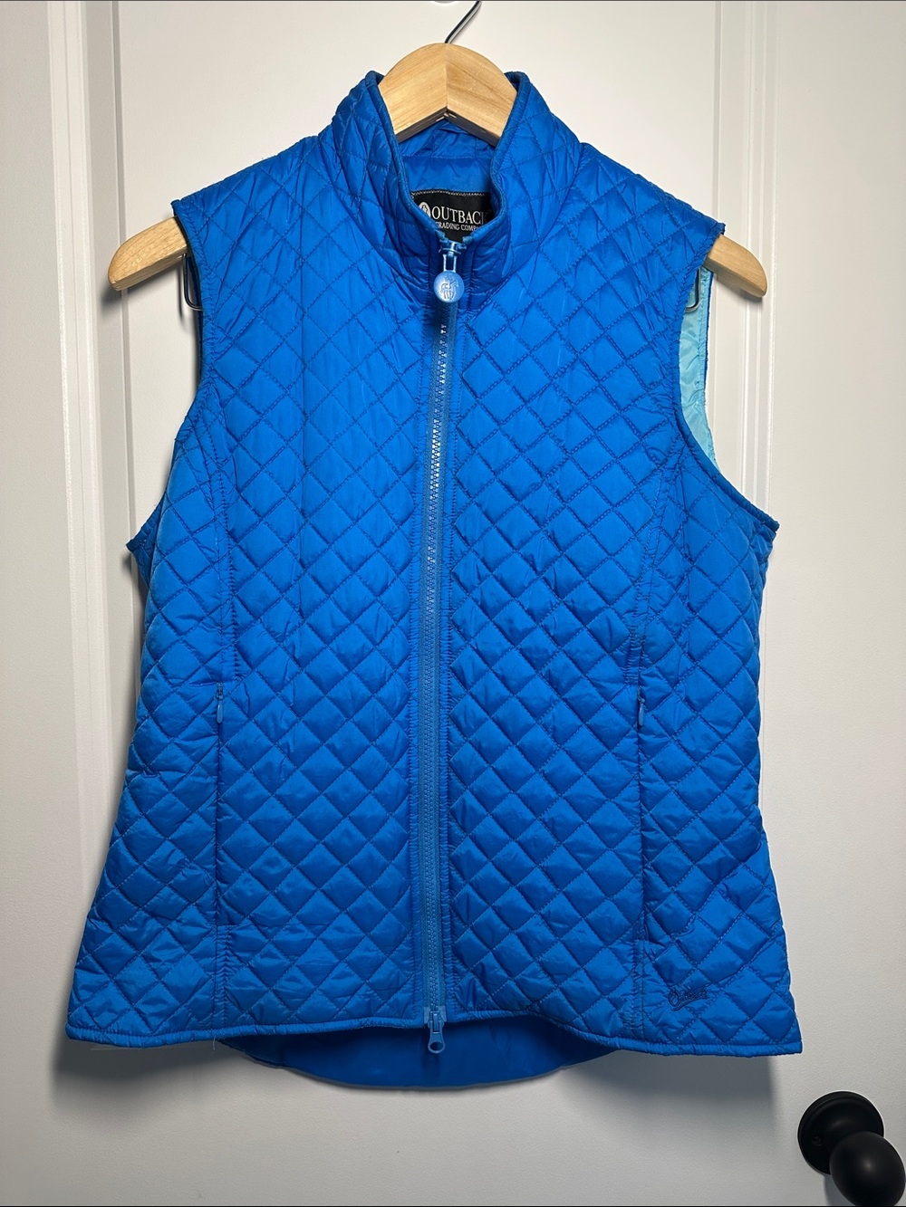 Outback Trading Co. Women’s Quilted Blue Vest Royal Blue M